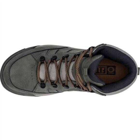 NEW OBOZ men\'s burke mid leather b-dry waterproof boots in nimbus gray